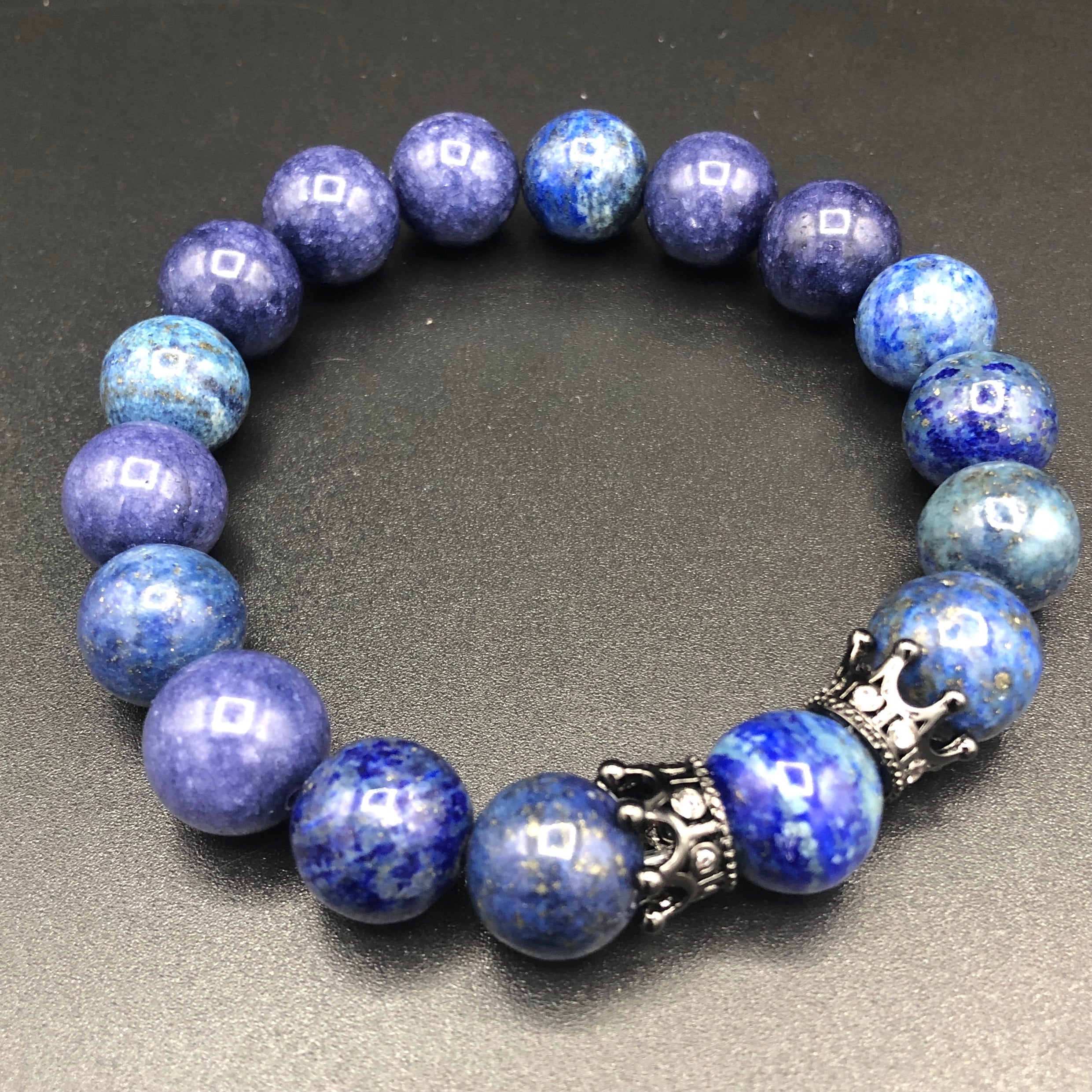 Blue Sodalite Royal Crown Bracelet