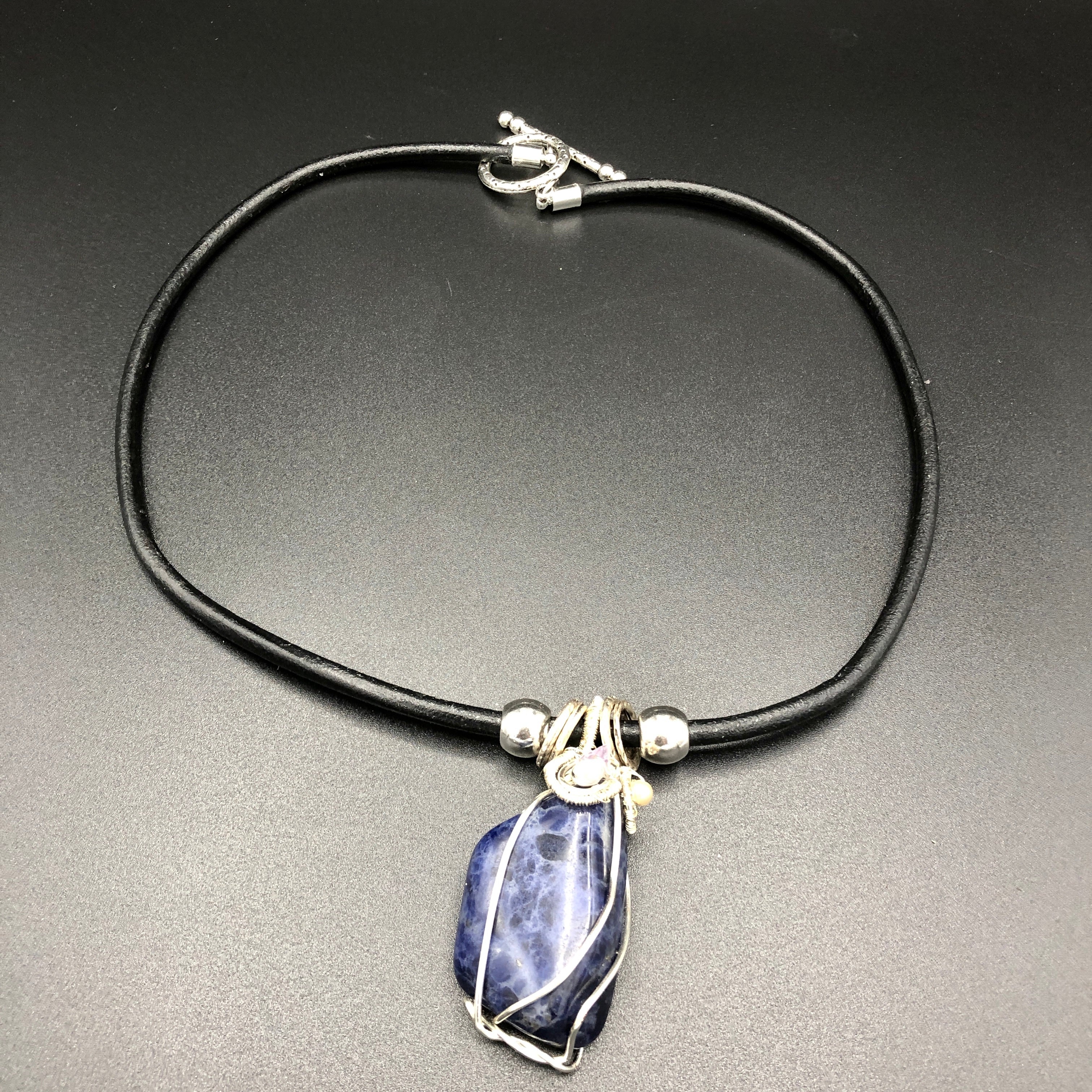 Blue Sodalite Pendant Necklace